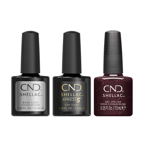 CND - Shellac Xpress5 Combo - Base, Top & Poison Plum (0.25 oz) | Default Title