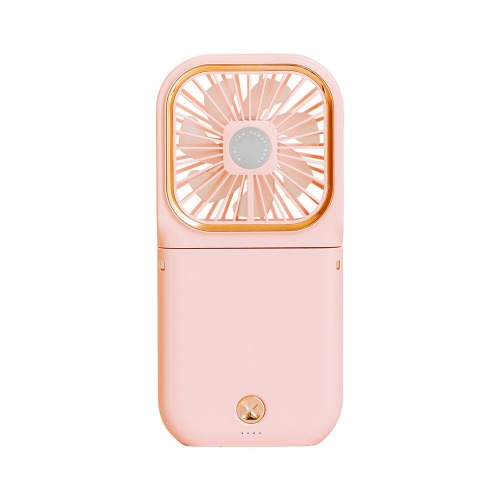 Portable Neck Fan + Power Bank + Phone Stand - Multi-functional 3 in 1! - Blush Pink