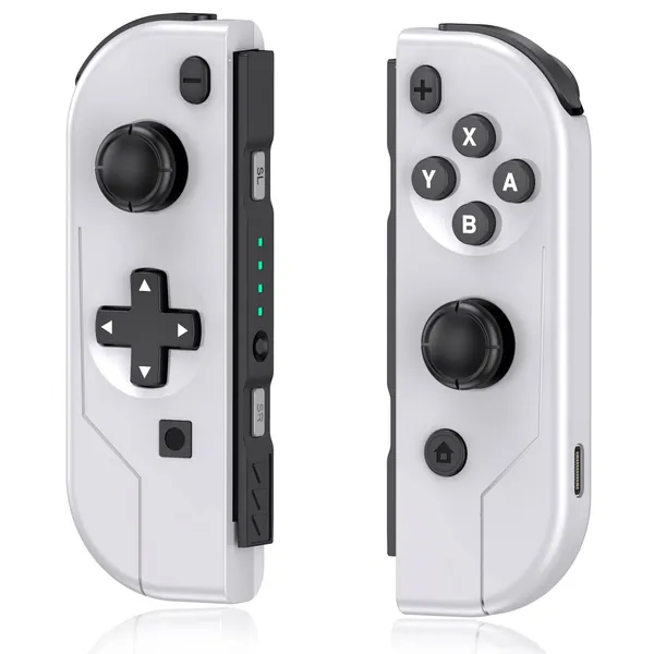 Wireless Joypad Controller Compatible with Switch, YCCTEAM Replacement for Switch Joy Con,Wireless Controller Remote Joystick for Switch Supports Motion Control and Dual Vibration(White) - white
