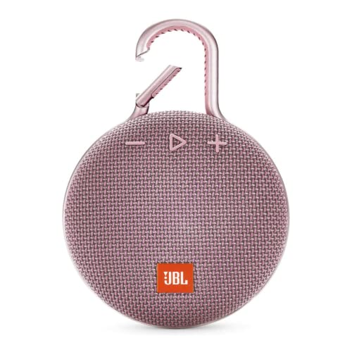 JBL Clip 3, Dusty Pink - Waterproof, Durable & Portable Bluetooth Speaker - Up to 10 Hours of Play - Includes Noise-Cancelling Speakerphone & Wireless Streaming - Pink - Speaker