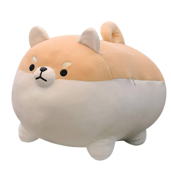 Shiba Inu Dog Plush Pillow, Corgi Stuffed Animal Plush Toy Hug Pillow Gifts for Girl Boy (Brown, 11.8in) - Brown 11.8in