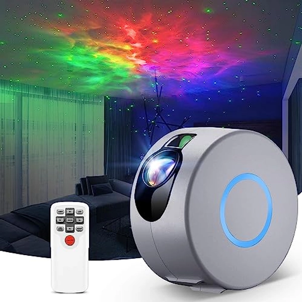 Bozhihong Star Projector,LED Galaxy Projector Light with Nebula,Night Light Projector with Remote Control for Kids Baby Adults Bedroom/Party/Game Rooms/Home Theatre/and Night Light Ambience (Gray)