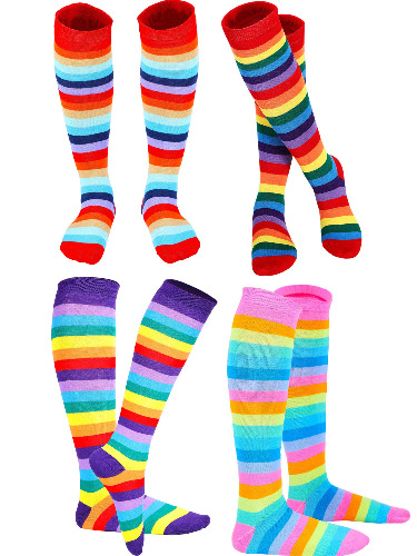 Rainbow Knee Socks - 4 Pairs