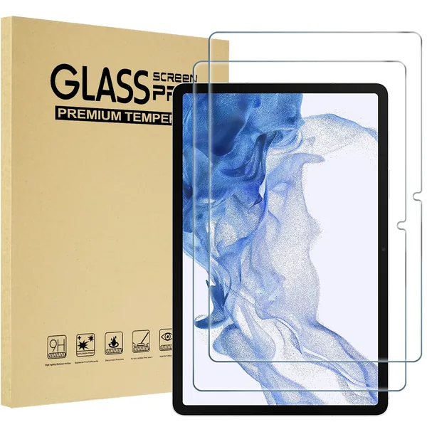 [2 Pack] ProCase Screen Protectors for Galaxy Tab S7 Plus 2020 12.4 Inch T970 T975 T976 T978 / Galaxy Tab S7 FE T730 2021 (T730 T736 T733 T738) / Galaxy Tab S8+ (X800 X806) Anti-Scratch Tempered Glass Screen Film Guard