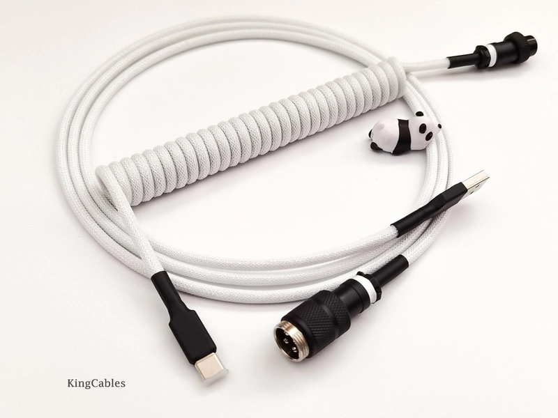 Coiled Mechanical Keyboard Cable "BOW"