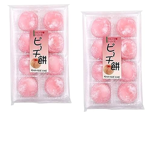 Japanese Mochi Fruits Daifuku Rice Cake Peach Flavor 7oz 2pack