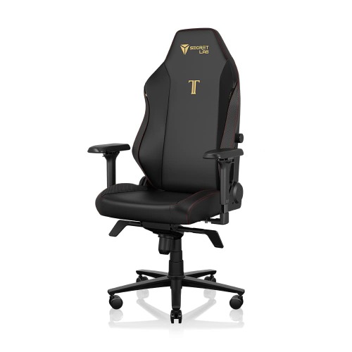 Secretlab Titan Evo 2022 Stealth Gaming Chair - Reclining, Ergonomic & Comfortable Computer Chair with 4D Armrests, Magnetic Head Pillow & 4-Way Lumbar Support - Black - Hybrid Leather - Stealth Regular