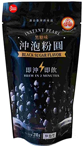Wufuyuan Tee,Tapioca-Instantperlen, Schwarzer Zucker, 210 g, aufgebrüht in 2 Minuten, super schnell