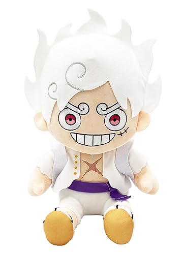 Great Eastern Entertainment One Piece - Monkey D. Luffy Gear 5 Grin Sitting Pose Plush 12" H