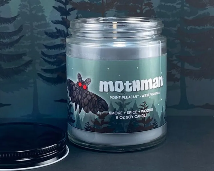 Mothman Candle  Point Pleasant Winged Man  Cryptid Candle | Etsy