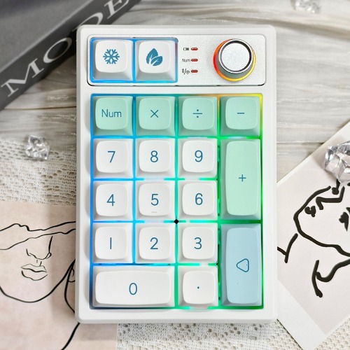 Keycool K19 Mechanical Numpad, Gasket Mount Hot Swappable Bluetooth 5.0/2.4GHz/Wired Numeric Keypad with a Rotary Knob, 1500mAh Battery, Compatible with 3/5Pin Switches | Shopee Philippines