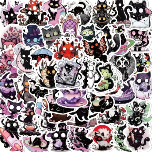 Gothi-Cat Sticker Set | Default Title