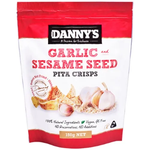 Danny's Garlic Sesame Seed Pita Crisps 150g