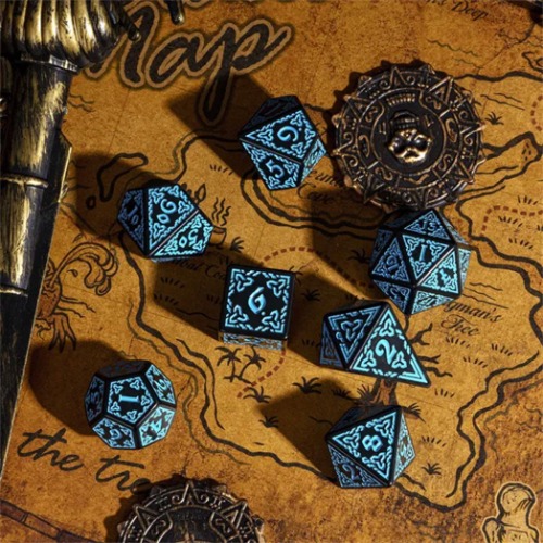 Arcane Knot - 7 Piece Polyhedral Dice Set + Dice Bag
