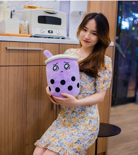 Taro and Matcha Boba Plushie - Taro / 20" / 50 cm