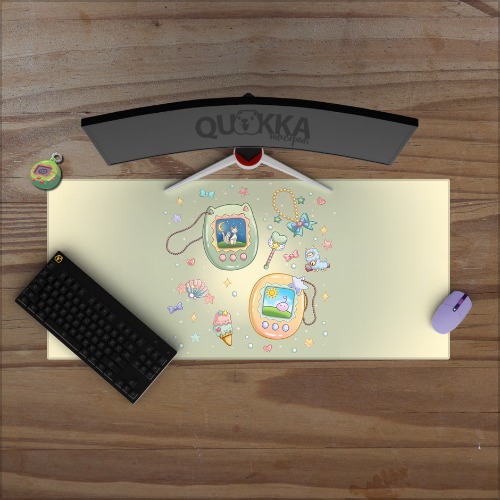 Tamagotchi Earth Green Design Mousepad - 80x30cm / 4mm / Flat Colour