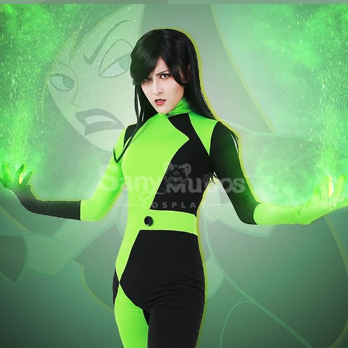 Animes Kim Possible Shego Super Villain Bodysuit Jumpsuit Cosplay Costume - 170