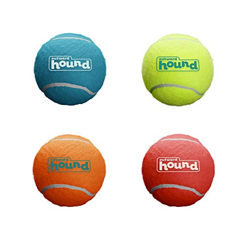 Outward Hound Squeaker Ballz Fetch Dog Toy, Small- 4 Pack - Small - Squeaker Balls (4-Pack) - Multi