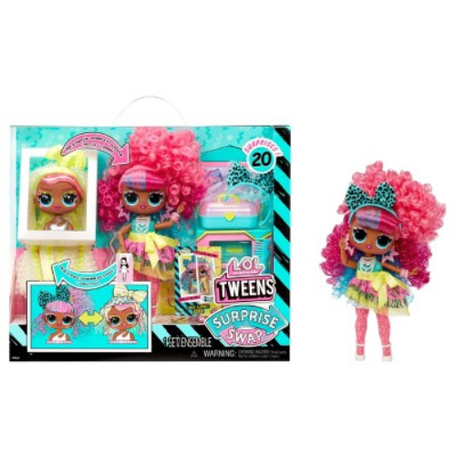 L.O.L. Surprise! Tweens Surprise Swap Curls-2-Crimps Cora Fashion Doll with 20+ Surprises
