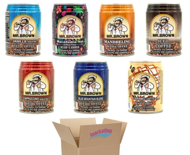 Mr. Brown Coffee Drink (Variety, All Flavors) - Variety 8.12 Fl Oz (Pack of 7)