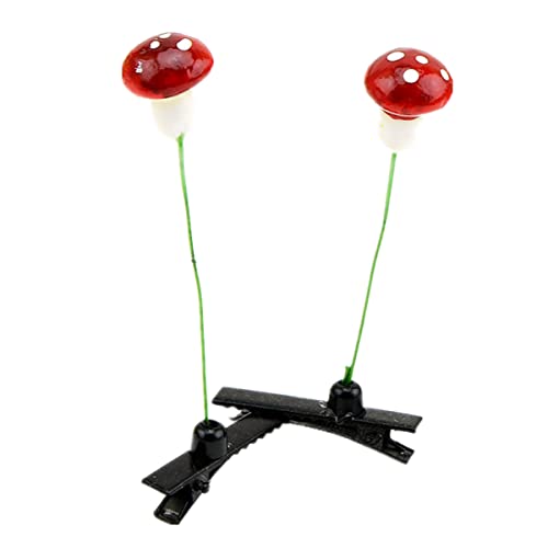 10pcs Funny Plant Bean Sprout Hair Clips Pea Hairpin Barrette Headwear Hair Accessories for Women Men Girl Boy Cosplay Headwear Party (mushroom) - mushroom