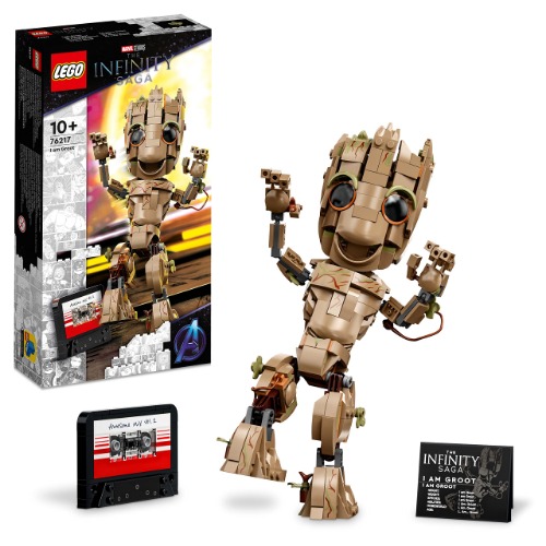 LEGO 76217 Marvel I am Groot Buildable Toy, Guardians of the Galaxy 2 Set, Collectable Baby Groot Model Figure, Gift Idea