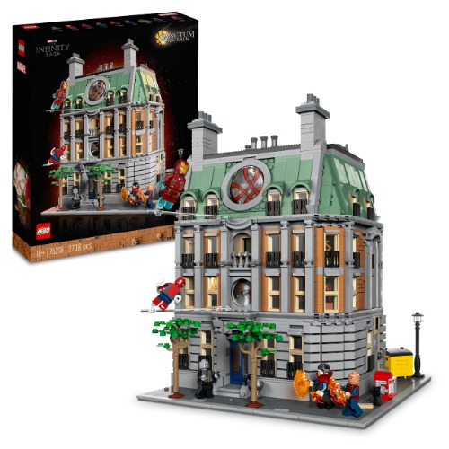 LEGO 76218 Marvel Sanctum Sanctorum, 3-Storey Modular Building Set, with Doctor Strange and Iron Man Minifigures, Infinity Saga Collectible