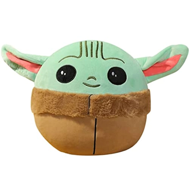 Cute Baby Yoda Plush Toy Stuffed Animal Baby Pillow Star Wars Plushie Toys The Child Mandalorian Stuffed Animal Toy Soft Doll Kid Gift