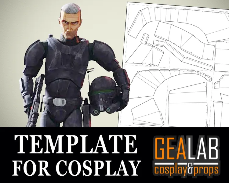 Crosshair (Imperial Armor) Pepakura - PDF & PDO Templates for Foam Cosplay (Star Wars - The Bad Batch, Animated Series) Pattern, DIY