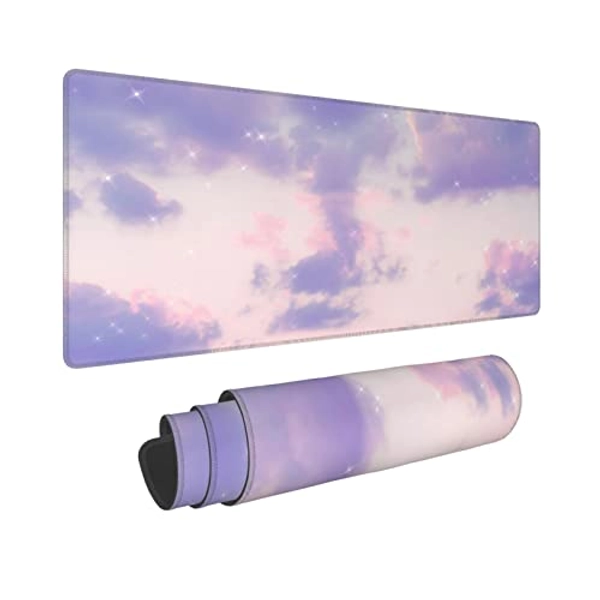 Kawaii Pastel Mouse Pad XL Large Gaming Mouse Pad Long Desk Pad Mousepad, 31.5 X 11.8 Inch