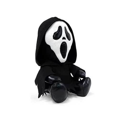 Ghostface Plysch,Scream Ghostface Plyschleksak,Monster Skräck Plyschfigurleksaker,Reaper Is Here,Julstoppad docka Skräck Halloween Skräck Ghostface Plysch (Color : Black, Size : 17cm)