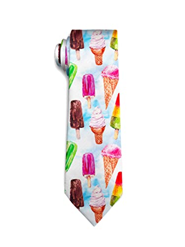 URTEOM Men Novelty Neckties Funny Tie Polyester Textile Soft Neck Ties for Weddings Party Valentine's Day - Pattern 4