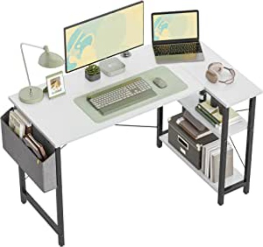 CubiCubi 47 Inch Small L Shaped Computer Desk 