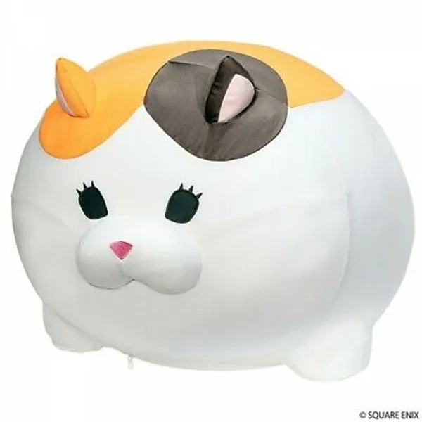 FINAL FANTASY XIV Fat cat Super Big cushion Relax Calico Cat square Enix | eBay