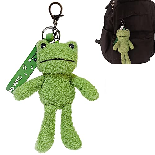 BCIULASL Cute Keychain Frog Plush Keychain Accessories Kawaii Keychains for Backpacks, Bags, Purse, Phone, Car Key Ring, Birthday Christmas Valentines Day New Year Gifts for Men Women