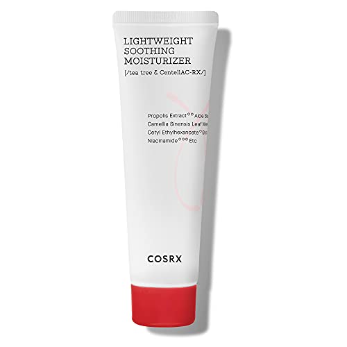 COSRX AC Collection Lightweight Soothing Moisturizer, 80ml / 2.70 fl.oz | Aloe Vera Leaves Extract 71.2% | Animal Testing Free, Paraben Free