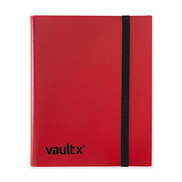 Vault X ® Binder - 9 Pocket Trading Card Album Folder - 360 Side Loading Pocket Binder for TCG - Red