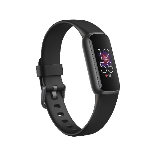 Fitbit Luxe Fitness and Wellness Tracker with Stress Management, Sleep Tracking and 24/7 Heart Rate, Black/Graphite, One Size (S & L Bands Included) - Black/Graphite
