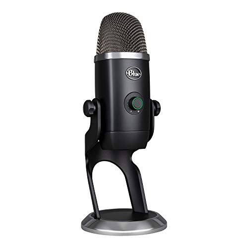 Logitech for Creators Blue Yeti X USB Microphone for Gaming, Streaming, Podcasting, Twitch, YouTube, Discord, Recording for PC and Mac, 4 Polar Patterns, Studio Quality Sound, Plug & Play-Dark Grey - Microphone