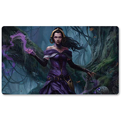 Liliana, Waker of The Dead - Board Game MTG Playmat Size 23.6X13.8 in Games Mousepad PlaymatsCompatible for TCG CCG Table Mats Free Bag - Liliana, Waker of the Dead