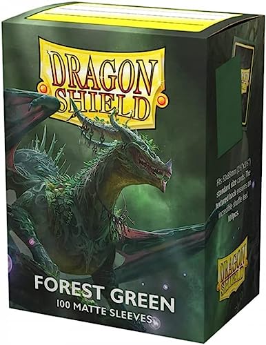 Dragon Shield Sleeves – Dragon Shield Matte: Forest Green 100 CT - MTG Card Sleeves are Smooth & Tough - Compatible with Pokemon & Magic The Gathering Cards