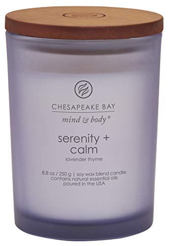 Chesapeake Bay Candle Scented Candle, Serenity + Calm (Lavender Thyme), Medium Jar, Home Décor, Orange - SRENTY/CALM - Medium Jar