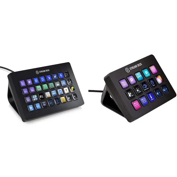 Elgato Stream Deck XL - Advanced Stream Control & Stream Deck MK.2 – Studio Controller, 15 Macro Keys, Trigger Actions in apps and Software Like OBS, Twitch, ​YouTube and More, Works with Mac and PC - 
