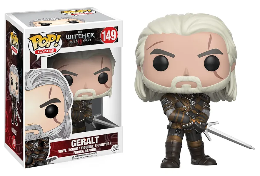 Funko POP Games: The Witcher-Geralt Action Figure Multicolor, 3.75 inches - 