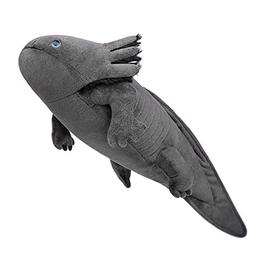 FRANKIEZHOU Giant Axolotl Plush-Yellow,31.5" Lifelike Axolotl Stuffed Animal, Soft Plush Stuffed Animal,Weighted Plush Animals, Axolotl Weigted Plush, Gifts for Boys Girls - big grey Axolotl