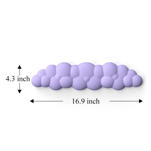 Cloud Keyboard Wrist Rest Memory Foam Wrist Support Cushion for Work and Gaming - purple long