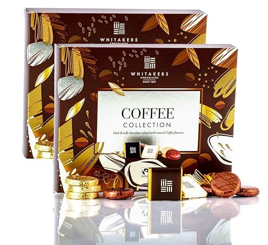 Coffee Collection - Milk & Dark Whitakers Chocolates Box 170g (Pack of 2) - Ginger Dark Chocolate - 170 g (Pack of 2)