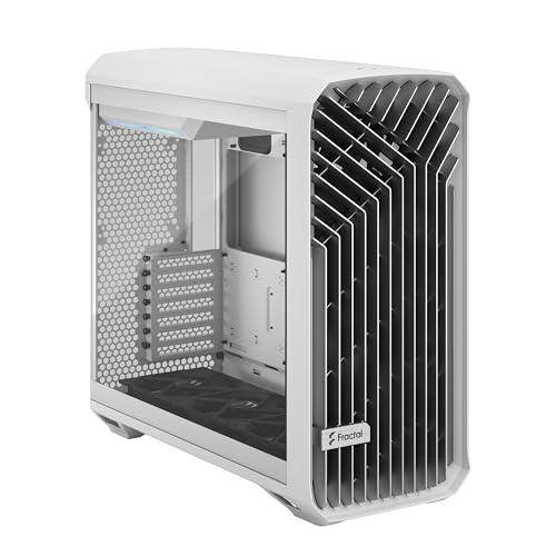 Fractal Design Torrent RGB White E-ATX Tempered Glass Window High-Airflow Mid Tower Computer Case - RGB White - Clear tint