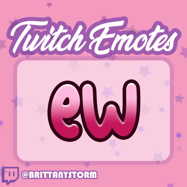 Twitch Emote - Ew (Pink)