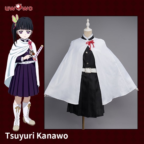 Uwowo Demon Slayer: Kimetsu no Yaiba Tsuyuri Kanawo Costume Demon Slayer Cosplay - S